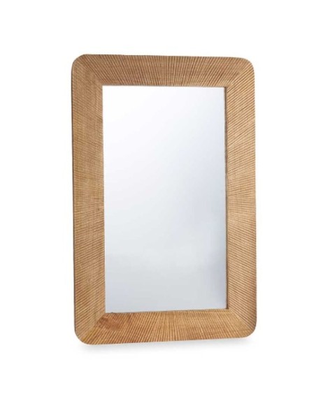 Miroir mural 44 Marron Rayures 90 x 60 x 2 cm Rectangulaire