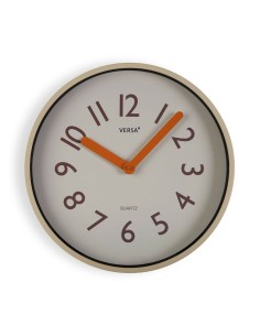 Horloge Murale Versa Crème Plastique Quartz 4 x 30 x 30 cm