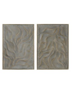 Décoration murale Home ESPRIT Doré Moderne 67,5 x 2,5 x 97 cm (2 Unités)