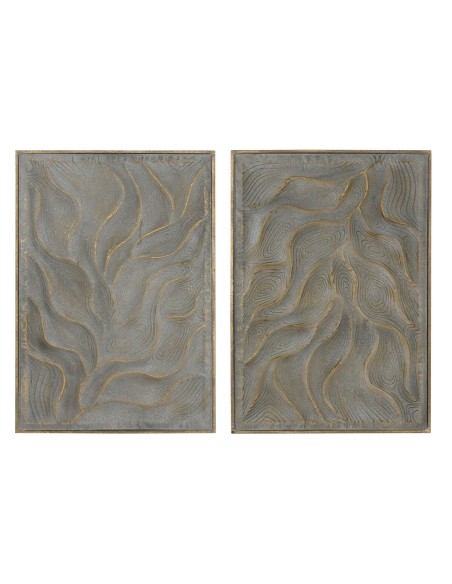 Décoration murale Home ESPRIT Doré Moderne 67,5 x 2,5 x 97 cm (2 Unités)