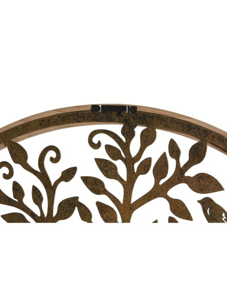 Décoration murale Home ESPRIT Doré Naturel Arbre Cottage 60 x 1,5 x 60 cm (2 Unités)