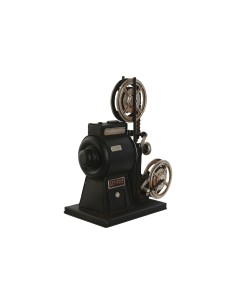 Figurine Décorative Home ESPRIT Noir Argenté Vintage Cinéma classique 23,5 x 11 x 24,5 cm