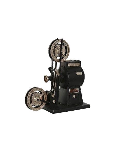 Figurine Décorative Home ESPRIT Noir Argenté Vintage Cinéma classique 23,5 x 11 x 24,5 cm
