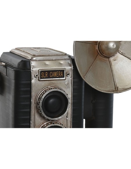 Figurine Décorative Home ESPRIT Noir Argenté Appareil Photo Vintage 25 x 14 x 24 cm