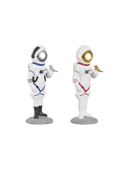 Figurine Décorative Home ESPRIT Bleu Blanc Rouge Argenté Femme Astronaute 10 x 11 x 29 cm (2 Unités)