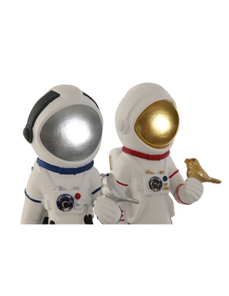 Figurine Décorative Home ESPRIT Bleu Blanc Rouge Argenté Femme Astronaute 10 x 11 x 29 cm (2 Unités)