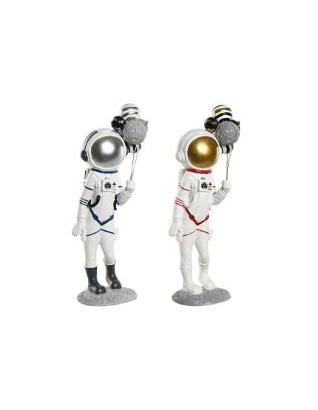 Figurine Décorative Home ESPRIT Bleu Blanc Rouge Femme Astronaute 16 x 12 x 41 cm (2 Unités)