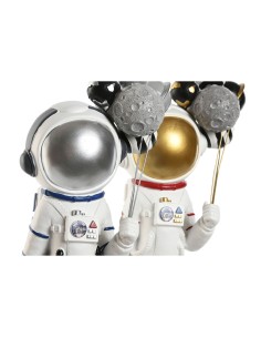 Figurine Décorative Home ESPRIT Bleu Blanc Rouge Femme Astronaute 16 x 12 x 41 cm (2 Unités) 2