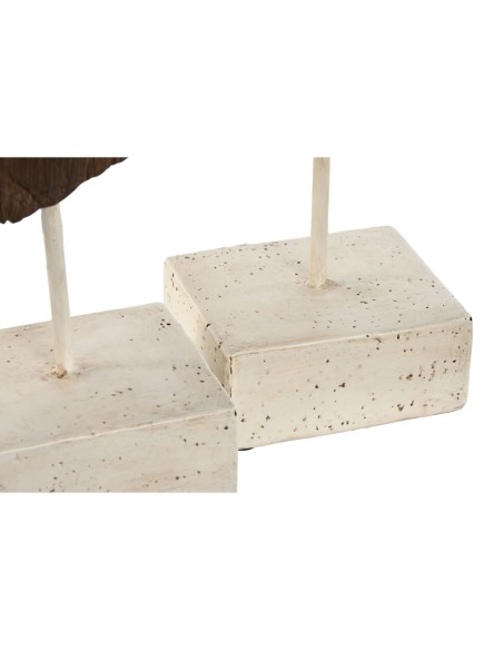 Figurine Décorative Home ESPRIT Blanc Marron Clair Buste 9,5 x 8 x 31 cm (2 Unités)