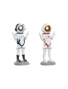 Figurine Décorative Home ESPRIT Bleu Blanc Rouge Femme Astronaute 9 x 7 x 20 cm (2 Unités)