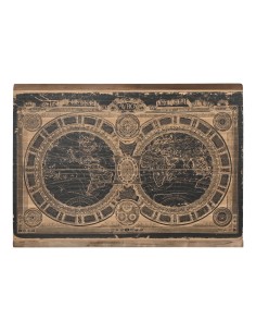 Décoration murale Home ESPRIT Noir Naturel Mappemonde 149 x 2 x 105 cm