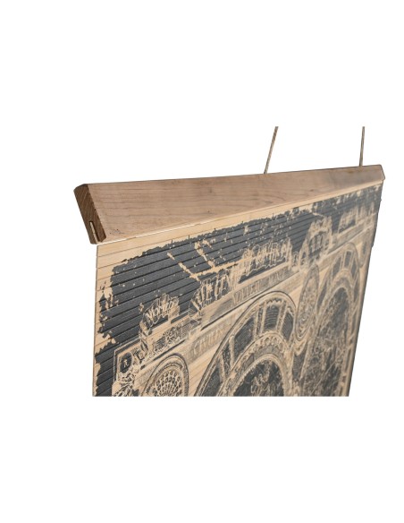 Décoration murale Home ESPRIT Noir Naturel Mappemonde 149 x 2 x 105 cm