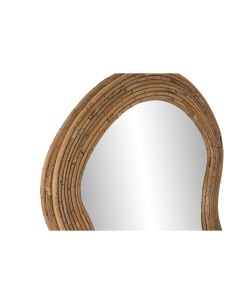 Miroir mural Home ESPRIT Naturel Verre Rotin Urbaine 62,5 x 3 x 150,5 cm 2