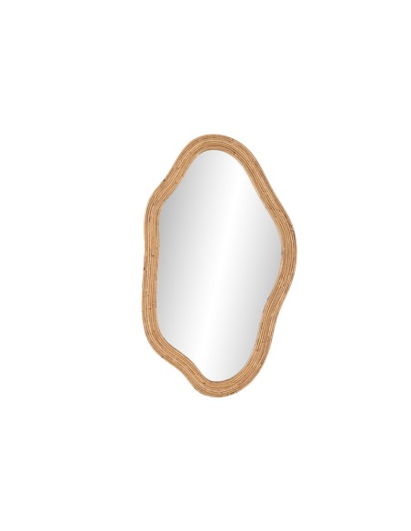 Miroir mural Home ESPRIT Naturel Verre Rotin Urbaine 71 x 2,5 x 120,5 cm