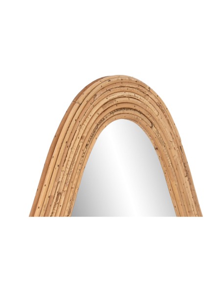 Miroir mural Home ESPRIT Naturel Verre Rotin Urbaine 71 x 2,5 x 120,5 cm