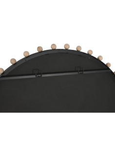 Miroir mural Home ESPRIT Noir Naturel Moderne Balles 113 x 4,5 x 113 cm 2