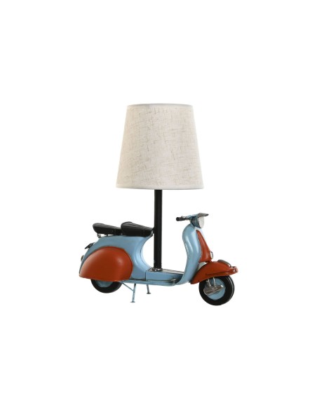 Lampe de bureau Home ESPRIT Bleu Orange Lin Métal 31 x 15 x 34 cm