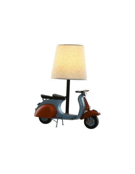 Lampe de bureau Home ESPRIT Bleu Orange Lin Métal 31 x 15 x 34 cm