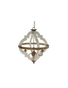 Suspension Home ESPRIT Blanc Bronze Fer Sapin 40 W 63 x 63 x 74 cm