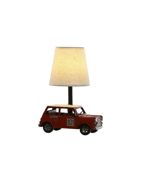 Lampe de bureau Home ESPRIT Blanc Rouge Lin Métal 20 x 14 x 27 cm