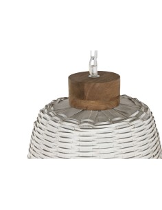 Suspension Home ESPRIT Blanc Bambou Bois de manguier 50 W 48 x 48 x 57 cm 2