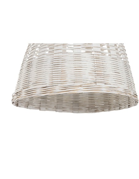 Suspension Home ESPRIT Blanc Bambou Bois de manguier 50 W 48 x 48 x 57 cm