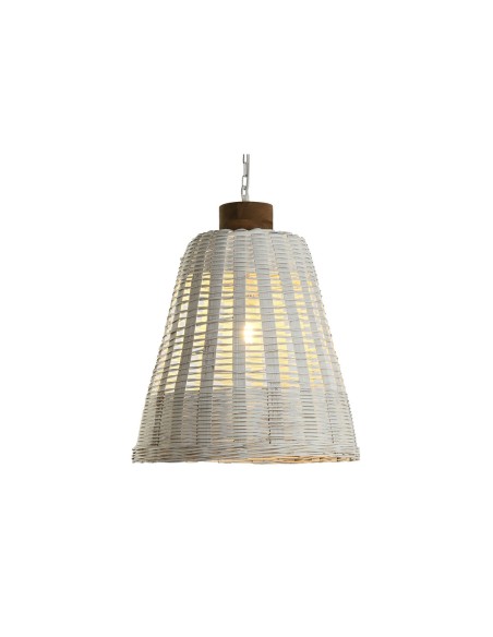 Suspension Home ESPRIT Blanc Bambou Bois de manguier 50 W 48 x 48 x 57 cm