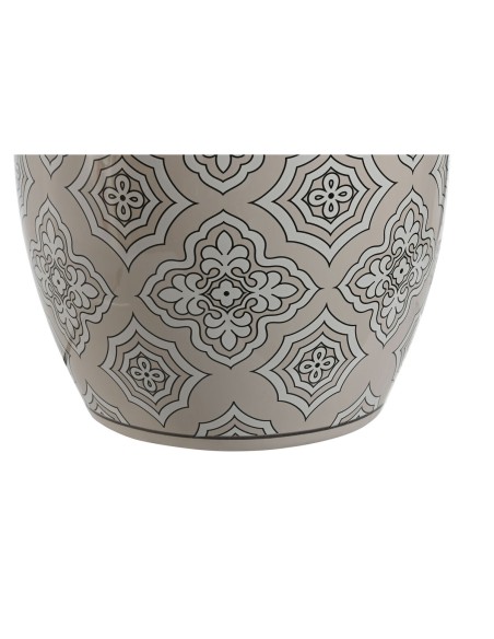 Lampe de bureau Home ESPRIT Blanc Beige Céramique 50 W 220 V 43,5 x 43,5 x 61 cm