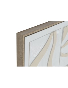 Cadre Home ESPRIT Blanc Beige Abstrait Scandinave 83 x 4,5 x 83 cm (2 Unités) 2