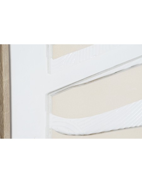 Cadre Home ESPRIT Blanc Beige Abstrait Scandinave 83 x 4,5 x 83 cm (2 Unités)