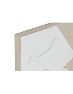 Cadre Home ESPRIT Blanc Beige Abstrait Scandinave 40 x 3 x 50 cm (4 Unités) 2
