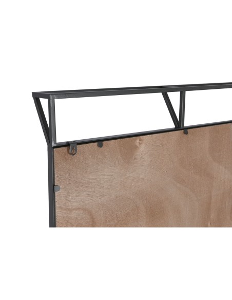 Jeu de 3 tableaux Home ESPRIT Blanc Noir Mappemonde 222 x 8 x 140 cm (3 Pièces)