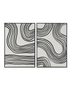 Cadre Home ESPRIT Noir Beige Moderne 83 x 4,5 x 123 cm (2 Unités)