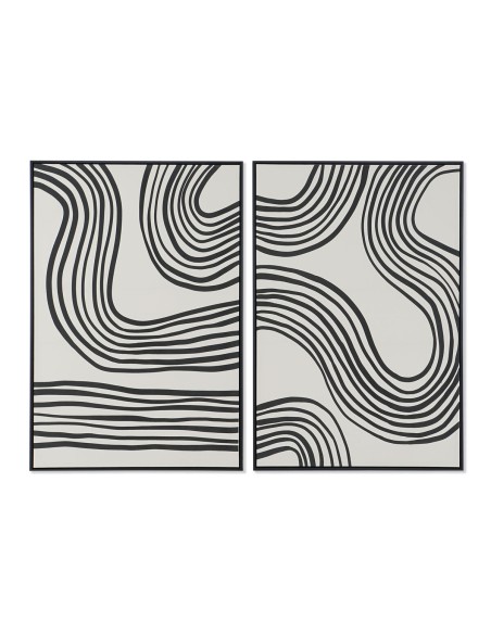Cadre Home ESPRIT Noir Beige Moderne 83 x 4,5 x 123 cm (2 Unités)