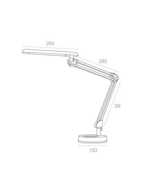 Flexo/Lampe de bureau Archivo 2000 Led4Stars Argenté Aluminium ABS 394 Lm