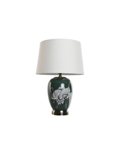 Lampe de bureau Home ESPRIT Blanc Vert Turquoise Doré Céramique 50 W 220 V 40 x 40 x 59 cm