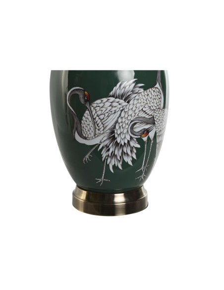 Lampe de bureau Home ESPRIT Blanc Vert Turquoise Doré Céramique 50 W 220 V 40 x 40 x 59 cm