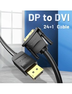 Adaptateur DisplayPort vers DVI Vention HAFBH Noir 1 m 2
