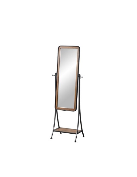 Miroir sur Pied Noir Naturel 62 x 42 x 174 cm