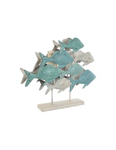 Figurine Décorative Home ESPRIT méditerranéen Poissons 60 x 15 x 53 cm