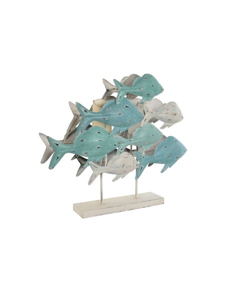Figurine Décorative Home ESPRIT méditerranéen Poissons 60 x 15 x 53 cm