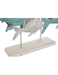 Figurine Décorative Home ESPRIT méditerranéen Poissons 60 x 15 x 53 cm 2