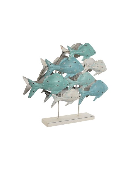 Figurine Décorative Home ESPRIT méditerranéen Poissons 60 x 15 x 53 cm