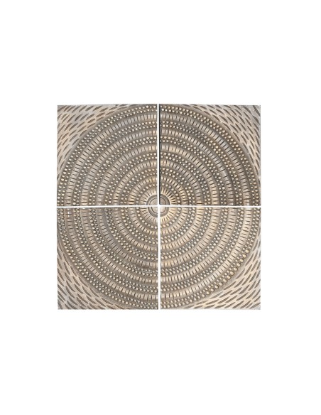 Décoration murale Home ESPRIT Doré Moderne 80 x 3,5 x 80 cm (4 Pièces)