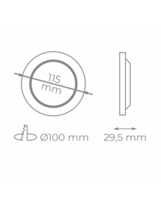 Downlight Iglux IG-54-7R-F 7 W 640 lm (6000 K) 2