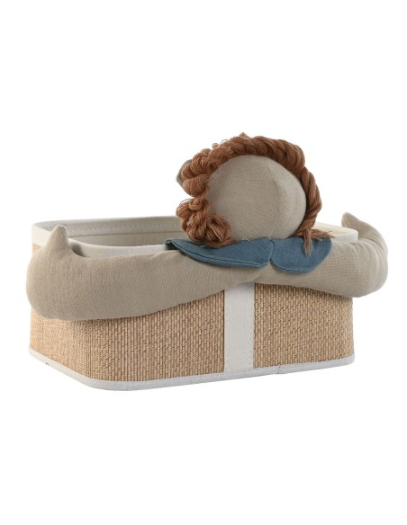 Set de basket Home ESPRIT Vert Naturel 40 x 32 x 27 cm (2 Pièces)