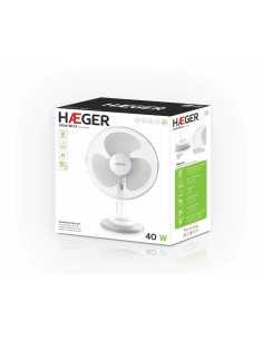 Ventilateur de Bureau Haeger FA016007A 45 W Blanc 2