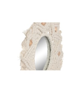 Ensemble de miroirs Home ESPRIT Blanc Boho 20 x 1 x 20 cm (3 Pièces) 2