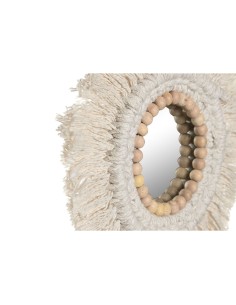 Ensemble de miroirs Home ESPRIT Blanc Boho 20 x 1 x 20 cm (3 Pièces) 2