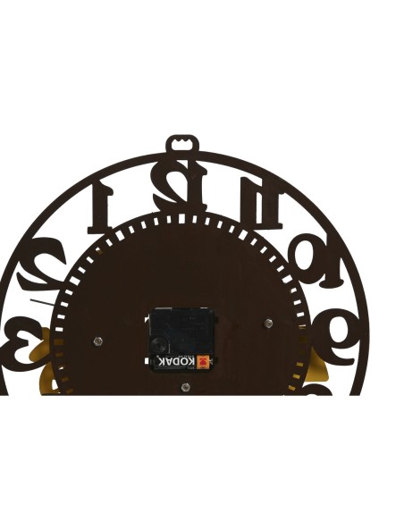Horloge Murale Home ESPRIT Jaune Rouge Métal Vintage 34 x 33,5 x 32,5 cm (2 Unités)